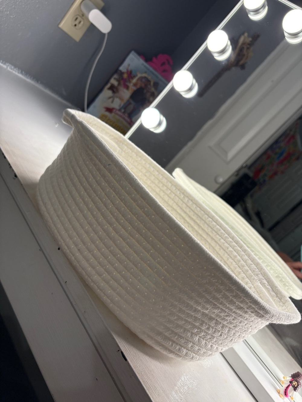 Neutral Cream Rope Storage Basket - Picture 2 of 2